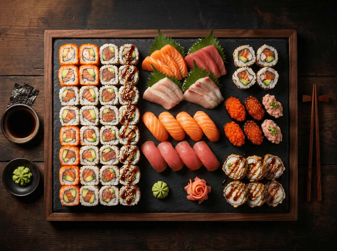 Box 100 pezzi sushi assortito