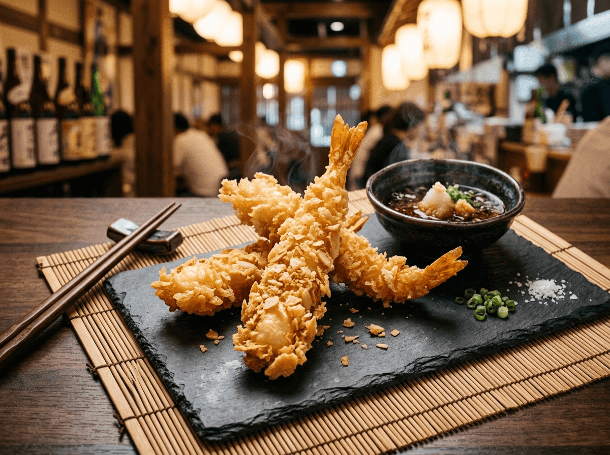 Ebi tempura mandorla