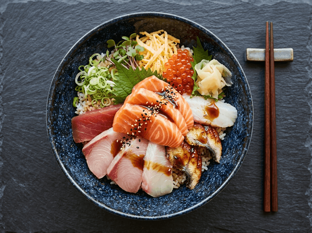 Chirashi salmone