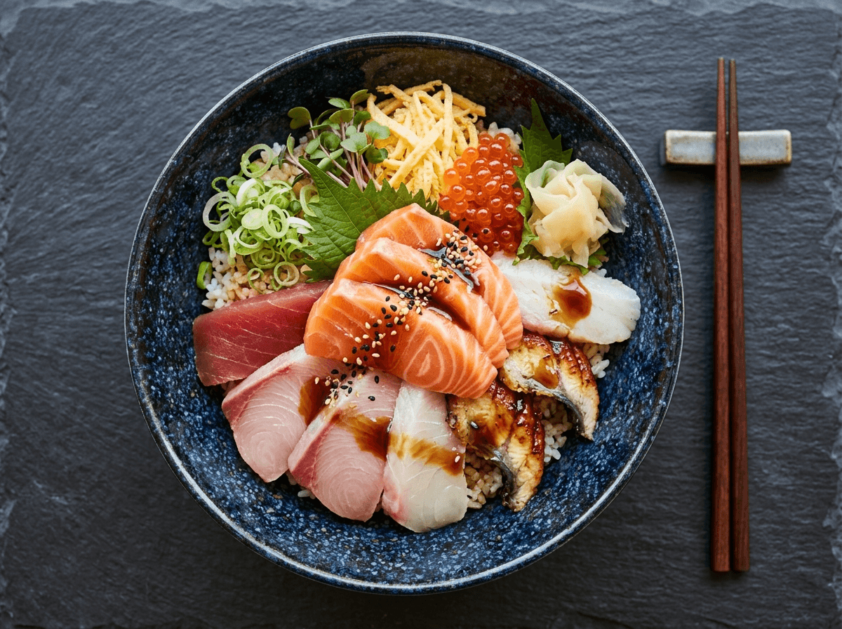 Chirashi salmone
