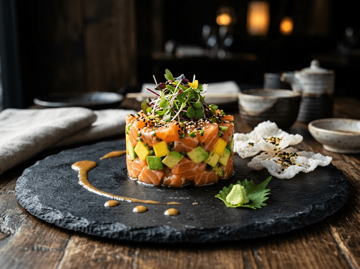 Fresh tartar di salmone