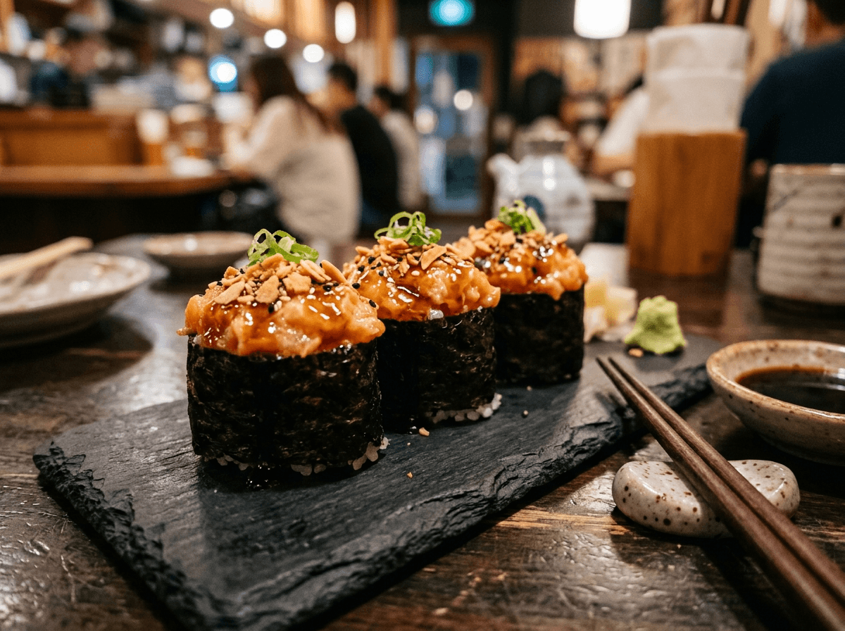 Gunkan salmone spicy